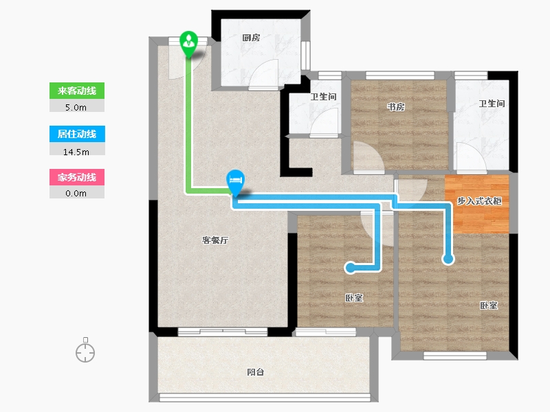 福建省-泉州市-安腾幸福里-84.00-户型库-动静线