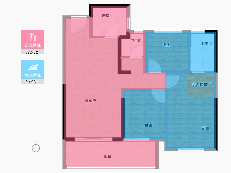 福建省-泉州市-安腾幸福里-84.00-户型库-动静分区