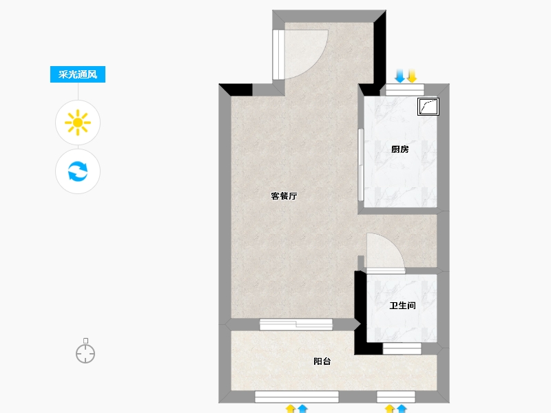 安徽省-合肥市-安建翰林天筑-27.41-户型库-采光通风