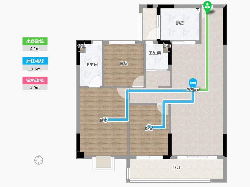 安徽省-马鞍山市-碧桂园滨江世家-94.00-户型库-动静线