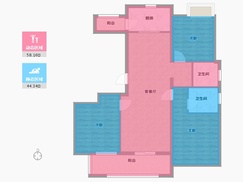 江西省-南昌市-文一锦门香溪南岸-92.00-户型库-动静分区