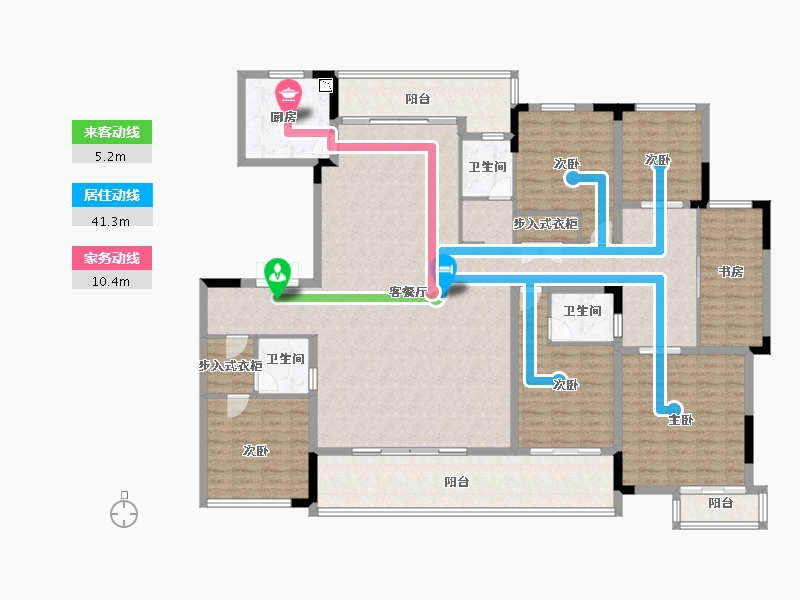 江苏省-南京市-大鱼VILLA-208.00-户型库-动静线