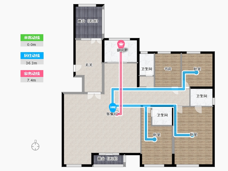 宁夏回族自治区-银川市-宝湖海悦-205.93-户型库-动静线