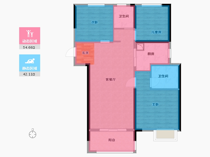 江西省-南昌市-保利洪都里-86.40-户型库-动静分区