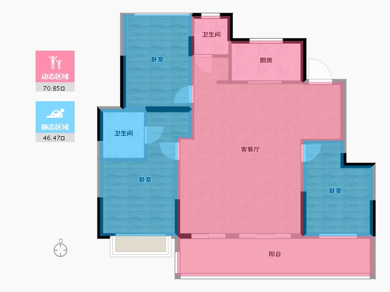 江苏省-盐城市-佳源广场-106.00-户型库-动静分区