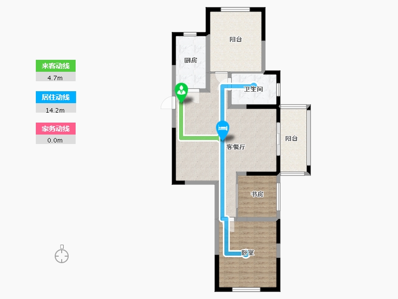 浙江省-湖州市-恒大龙溪翡翠-92.00-户型库-动静线