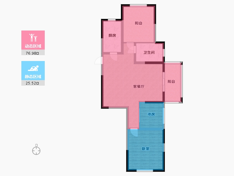 浙江省-湖州市-恒大龙溪翡翠-92.00-户型库-动静分区