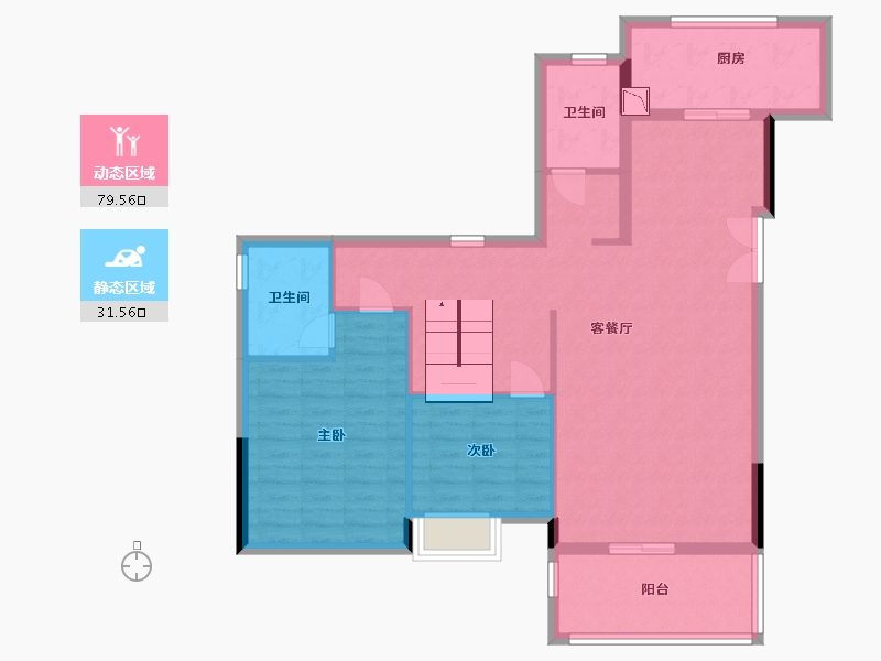 江西省-南昌市-淘鑫未未来-100.70-户型库-动静分区