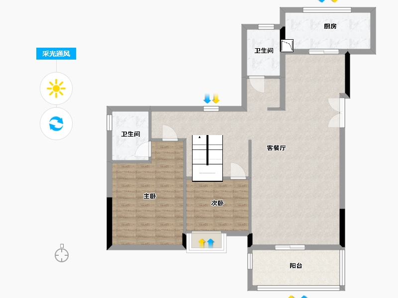 江西省-南昌市-淘鑫未未来-100.70-户型库-采光通风