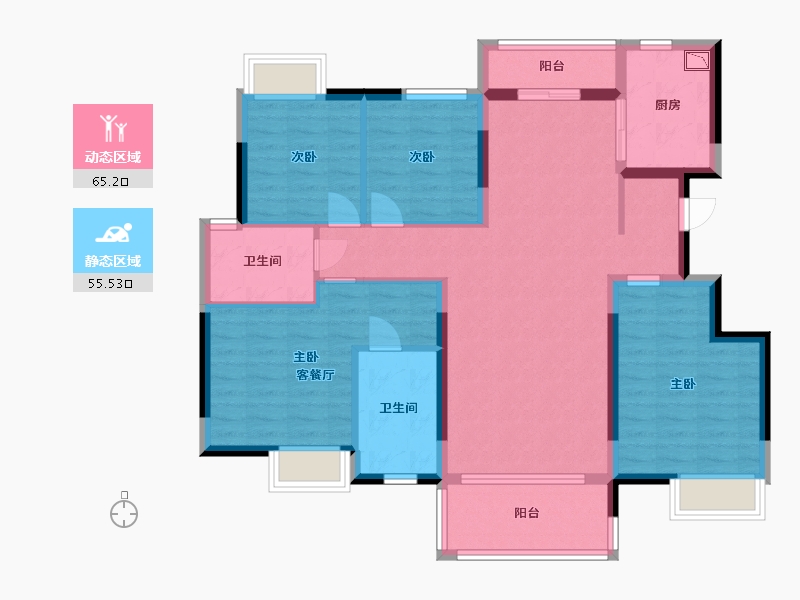 江西省-南昌市-保利洪都里-108.00-户型库-动静分区