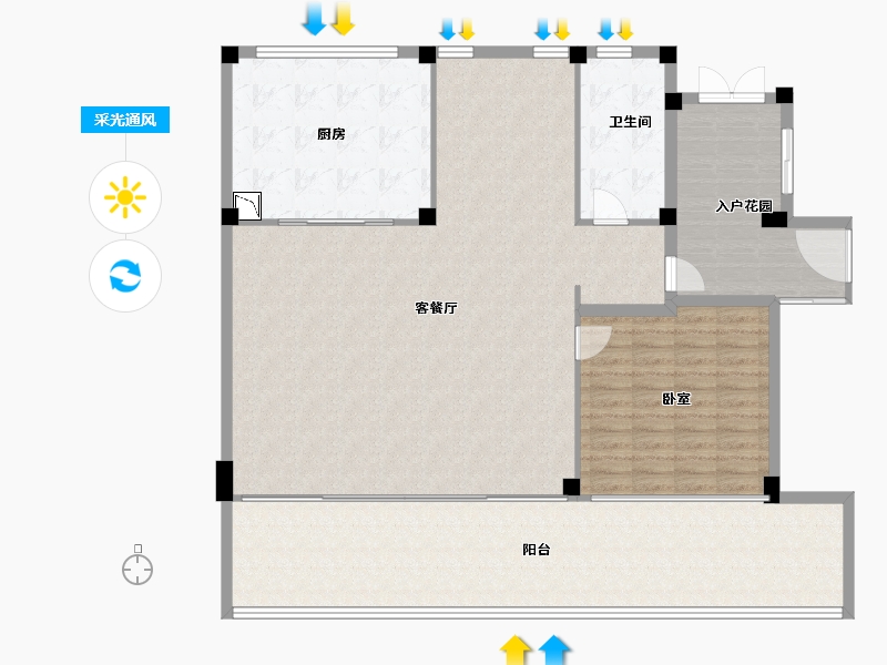 浙江省-宁波市-绿城長汀雲庐-155.01-户型库-采光通风