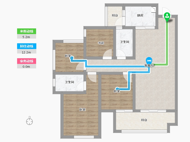 广西壮族自治区-玉林市-玉林彰泰城-88.42-户型库-动静线