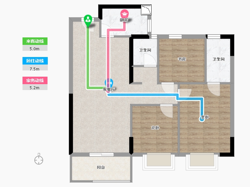 江西省-南昌市-淘鑫未未来-78.00-户型库-动静线