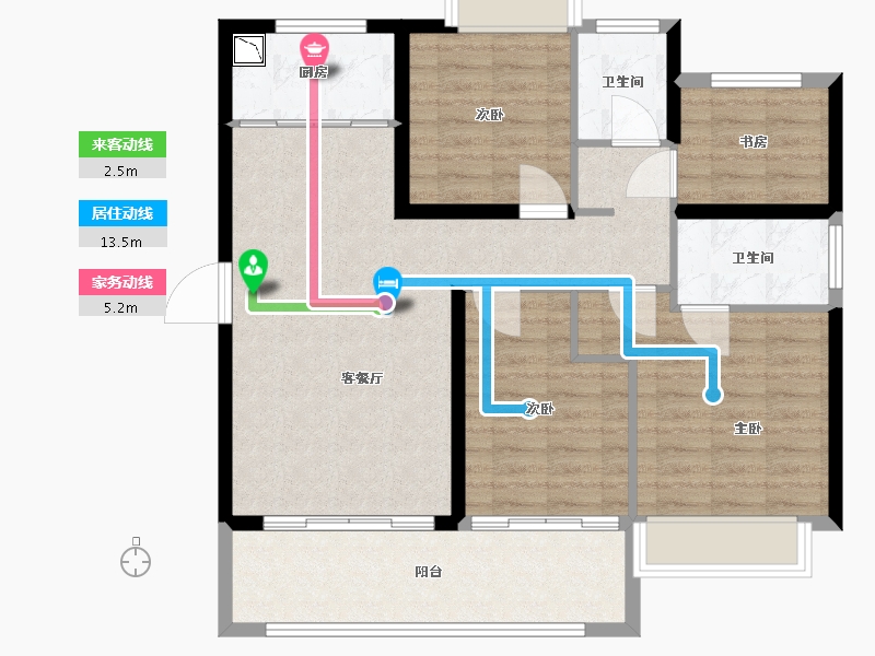 福建省-厦门市-海峡1号-95.00-户型库-动静线