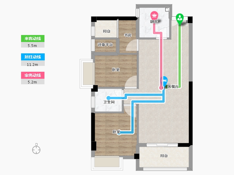 福建省-泉州市-创力悦城-69.49-户型库-动静线