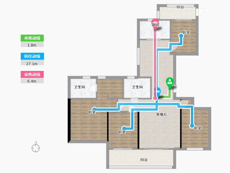 浙江省-温州市-旭辉东原吴越府-111.00-户型库-动静线