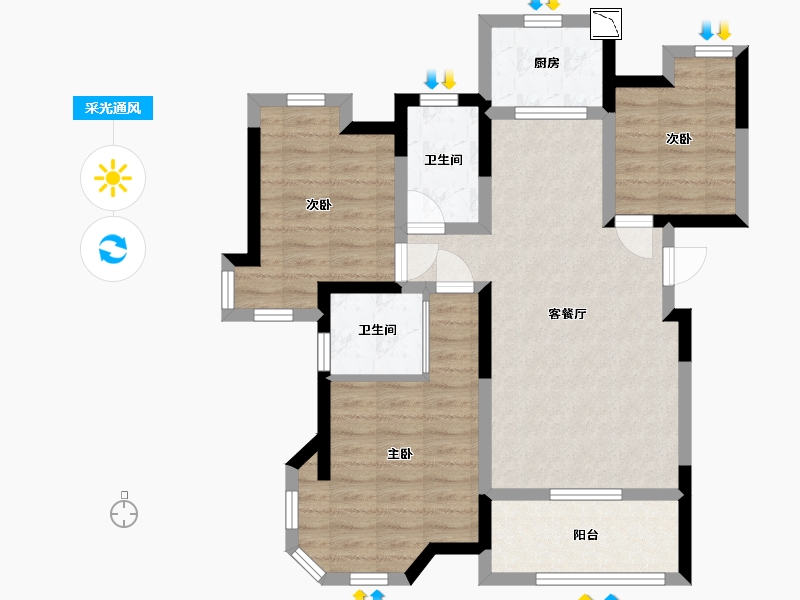 江西省-南昌市-世纪乐活公元城-79.01-户型库-采光通风