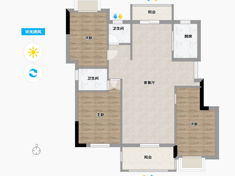 江西省-南昌市-淘鑫未未来-89.00-户型库-采光通风