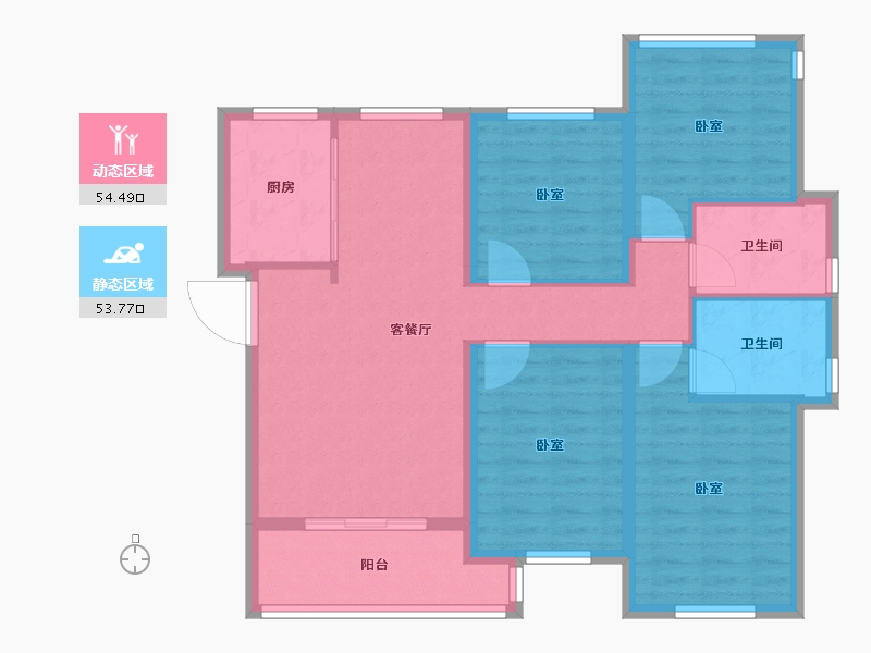 福建省-福州市-正荣悦璟台-97.00-户型库-动静分区