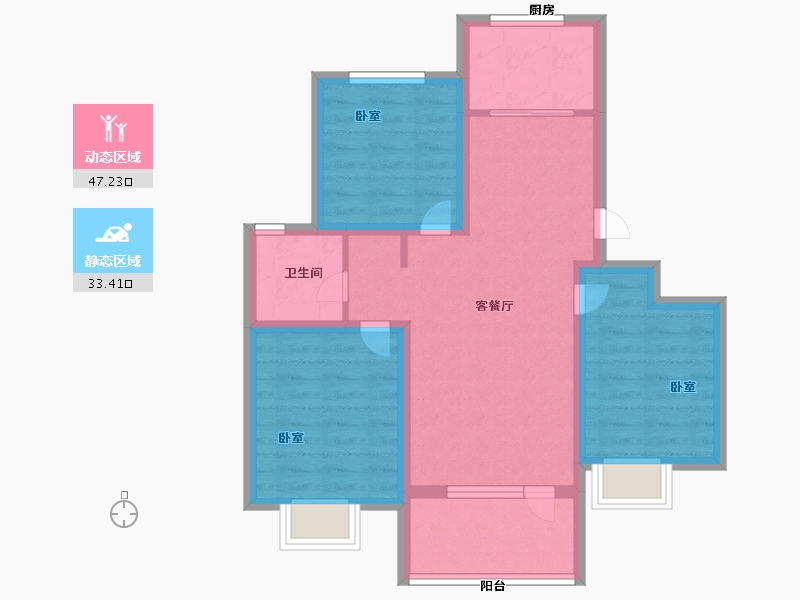 山东省-青岛市-和达虹湾-70.99-户型库-动静分区