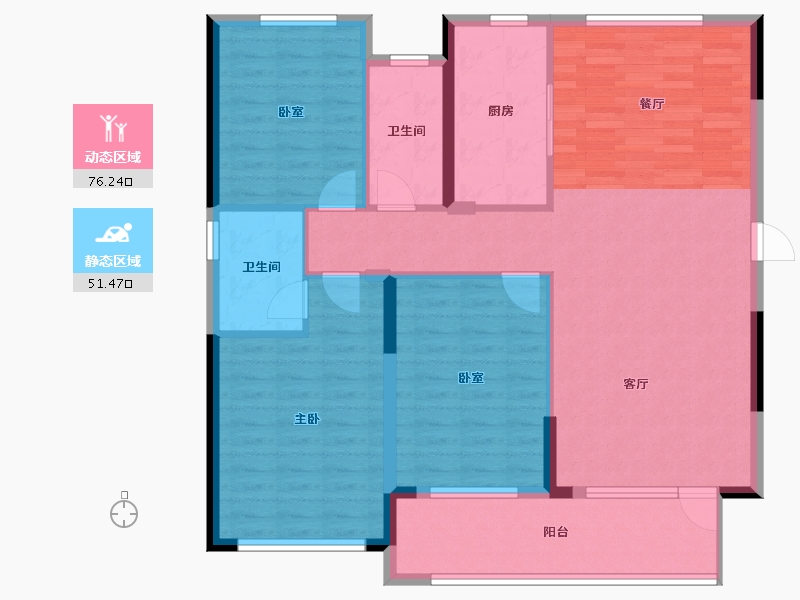 山东省-烟台市-紫微台-115.99-户型库-动静分区