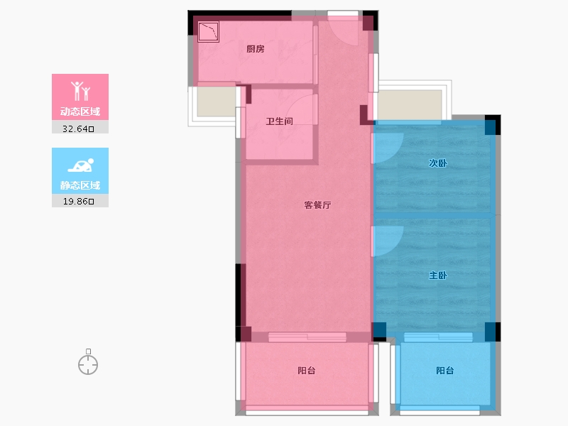 福建省-福州市-正祥奥园康都-46.00-户型库-动静分区