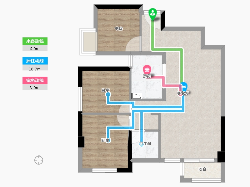 福建省-泉州市-永隆海上银滩-63.76-户型库-动静线