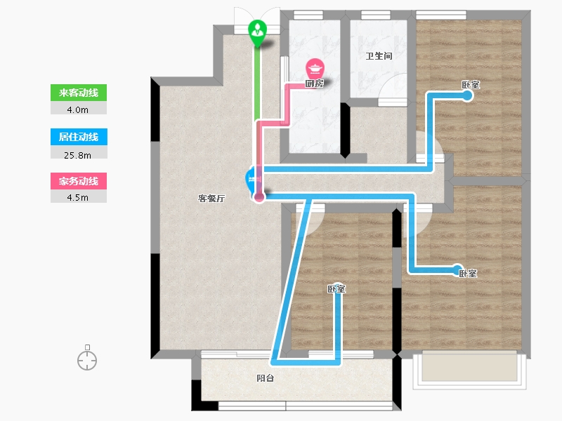 安徽省-芜湖市-沃德 繁昌院子-85.19-户型库-动静线