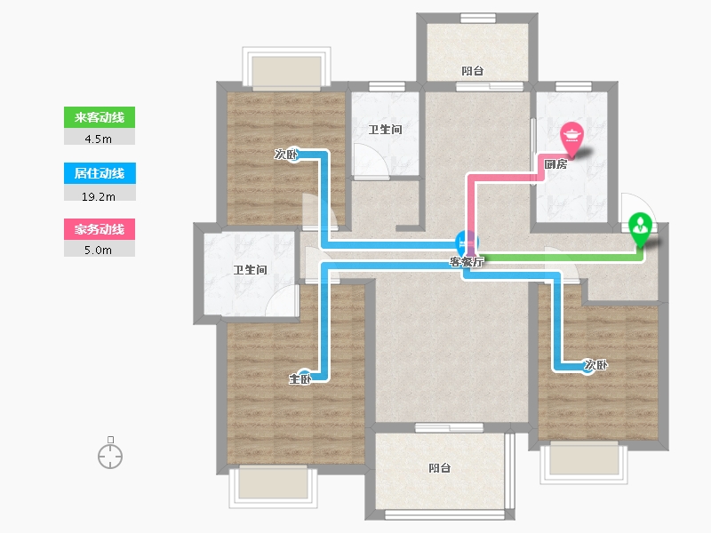 江西省-南昌市-东投阳光城-95.80-户型库-动静线