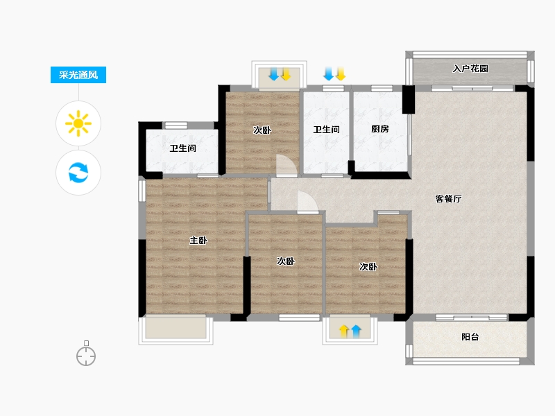 江西省-九江市-俊怡·庐山御府-108.00-户型库-采光通风