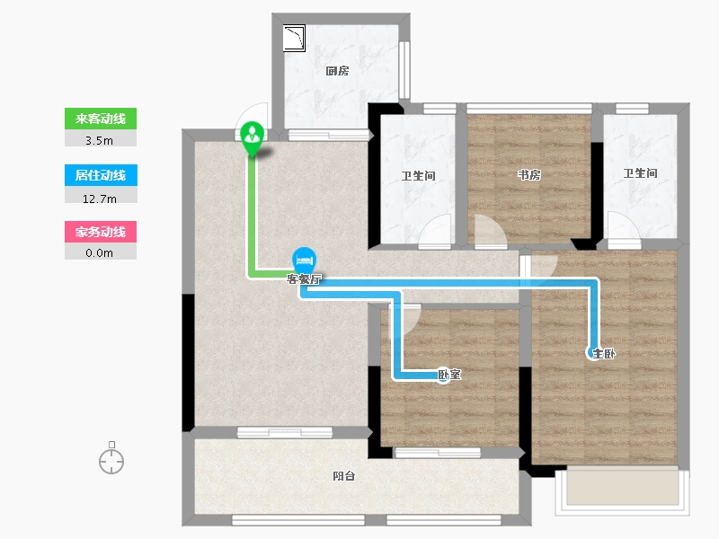 安徽省-六安市-绿地未来城-84.00-户型库-动静线