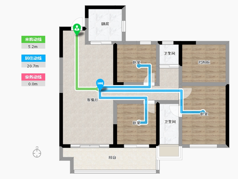 广西壮族自治区-玉林市-兴业碧桂园-92.24-户型库-动静线