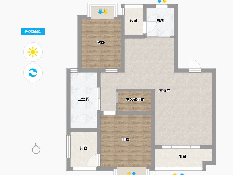 江西省-南昌市-中华情优山美地-81.00-户型库-采光通风