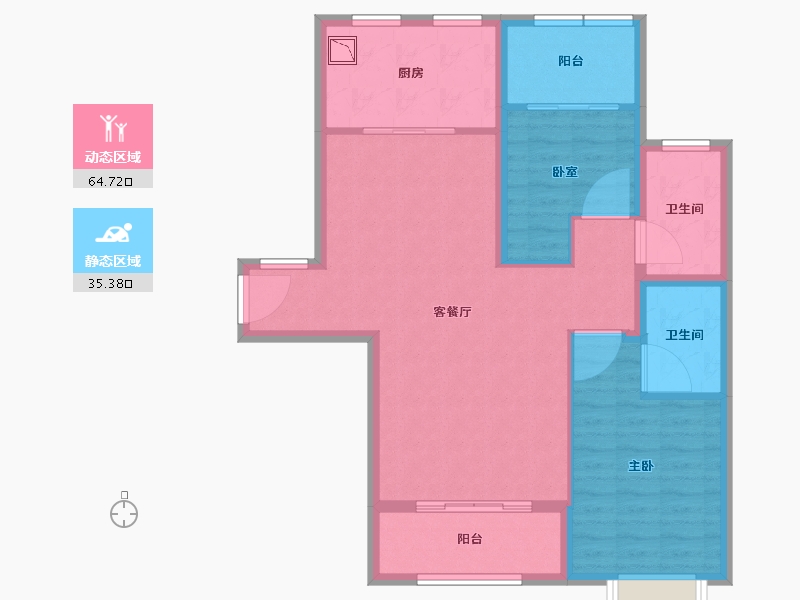 福建省-厦门市-泰禾首玺-90.01-户型库-动静分区