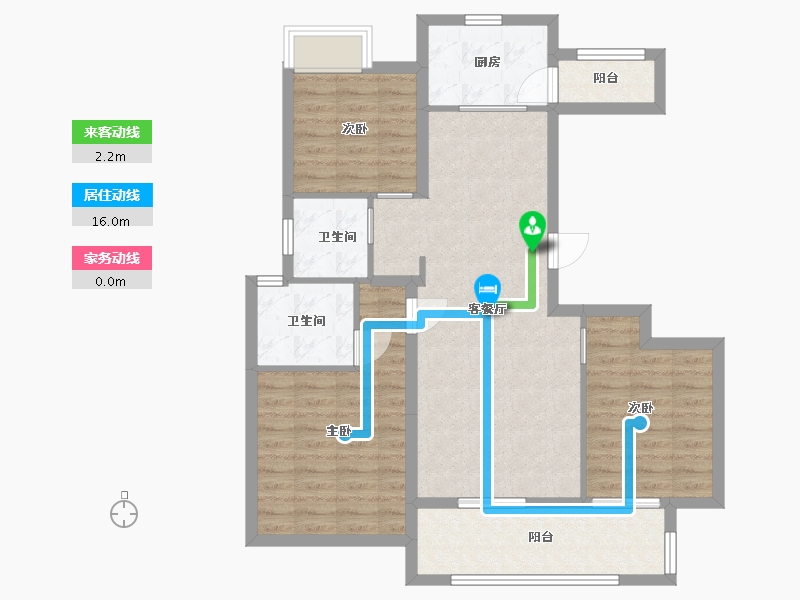 江西省-南昌市-文一锦门香溪南岸-89.60-户型库-动静线