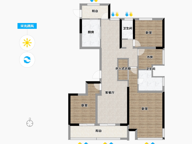 浙江省-绍兴市-元垄城-121.81-户型库-采光通风