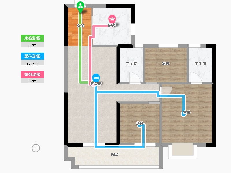 江西省-九江市-联发碧桂园·天璞-81.61-户型库-动静线