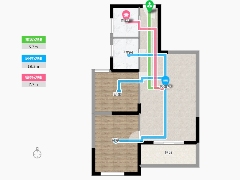 浙江省-湖州市-恒大龙溪翡翠-73.00-户型库-动静线