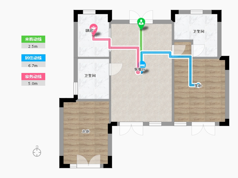 江西省-九江市-蓝城·云林春风-64.01-户型库-动静线