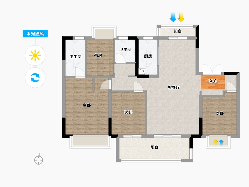 江西省-南昌市-力高雍湖国际-98.40-户型库-采光通风