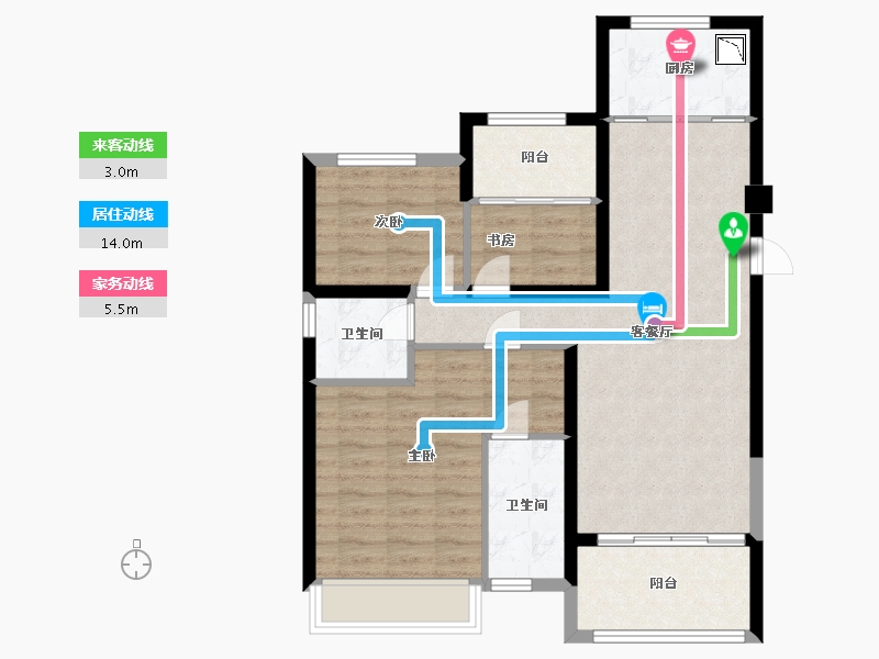 福建省-厦门市-海峡1号-79.00-户型库-动静线