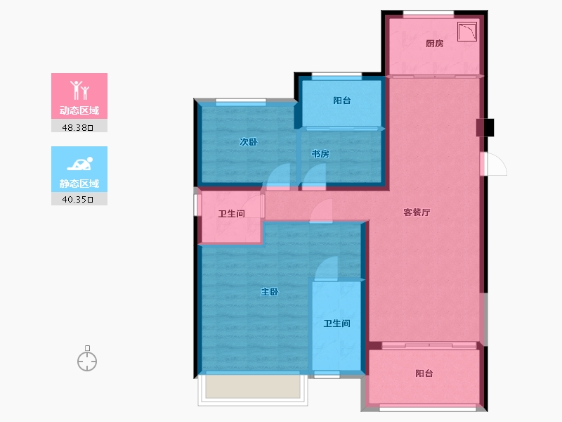 福建省-厦门市-海峡1号-79.00-户型库-动静分区