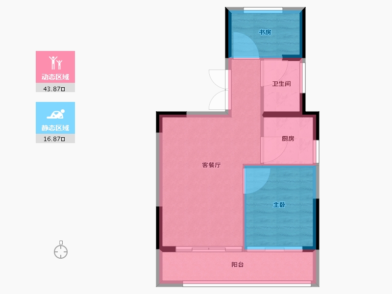 福建省-厦门市-海峡1号-55.01-户型库-动静分区