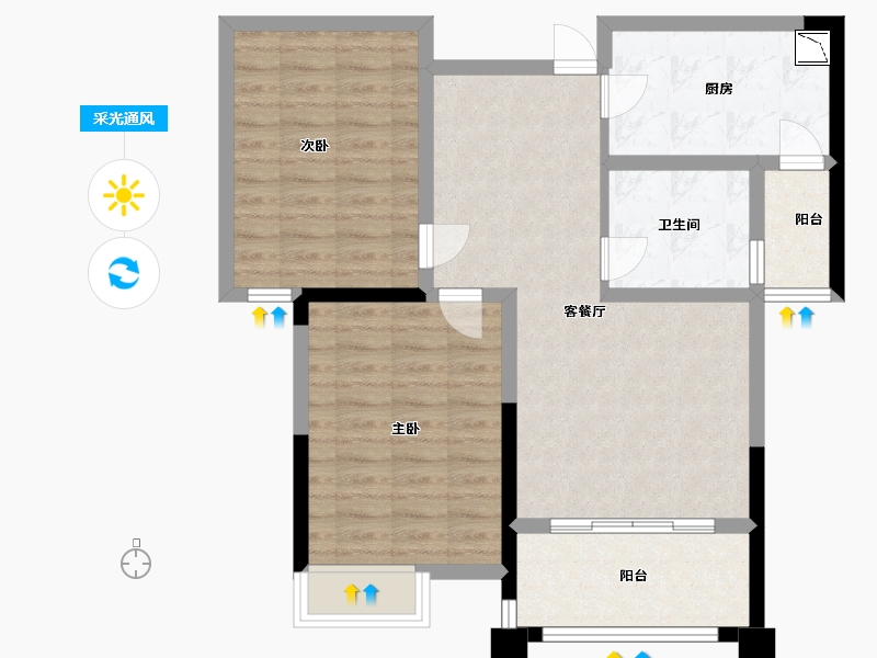 江西省-九江市-海正绿城-79.80-户型库-采光通风