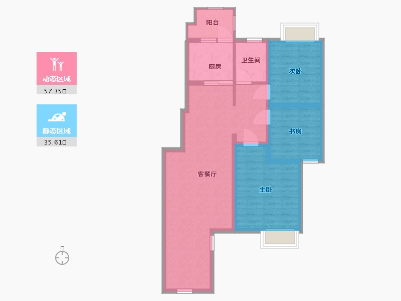 江西省-南昌市-东投阳光城-83.00-户型库-动静分区