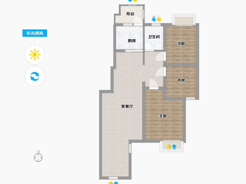 江西省-南昌市-东投阳光城-83.00-户型库-采光通风