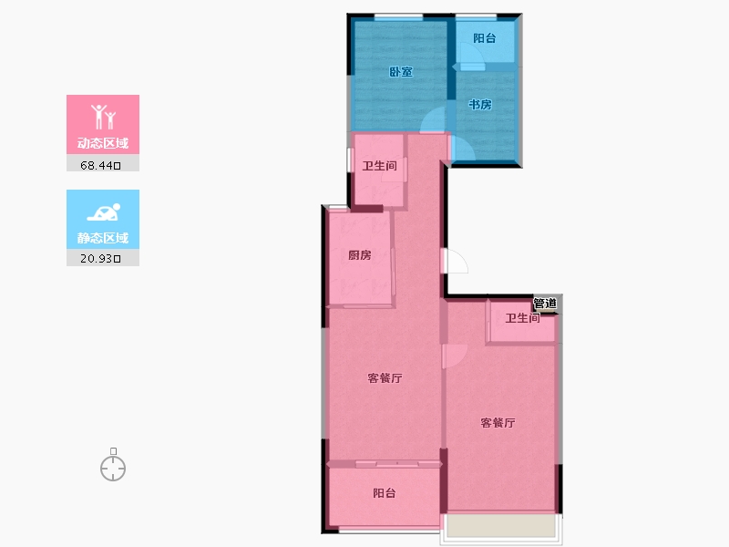 浙江省-湖州市-鲁能公馆-80.12-户型库-动静分区