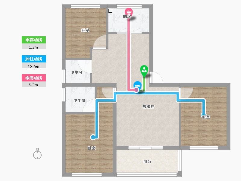 浙江省-丽水市-庆元黄馨佳苑-84.56-户型库-动静线