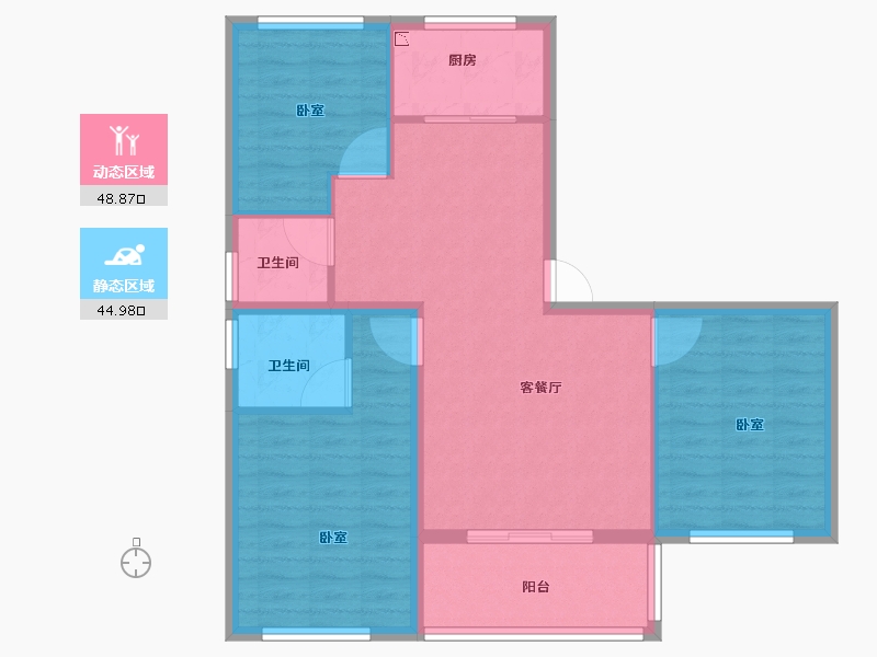 浙江省-丽水市-庆元黄馨佳苑-84.56-户型库-动静分区