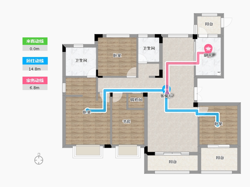 安徽省-马鞍山市-春晖悦府-117.65-户型库-动静线